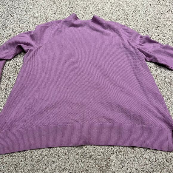 Talbots Cardigan Sweater Sz 3X Petite Button Front V Neck Lavender Purple Casual - Picture 5 of 7